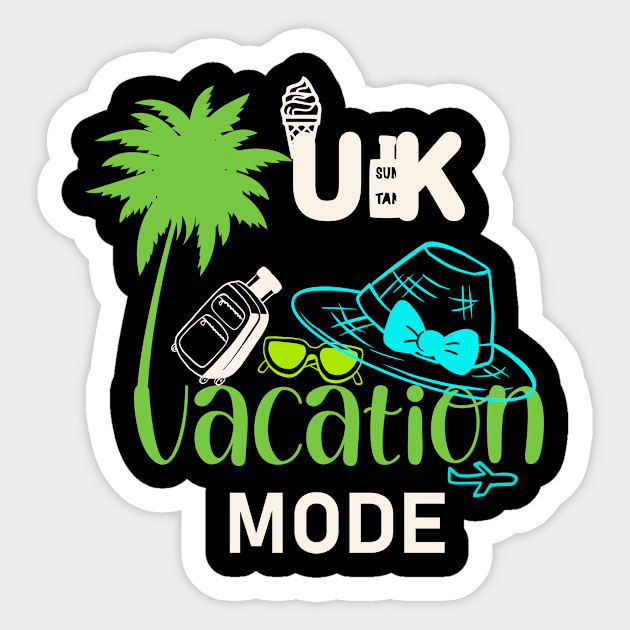 Vacation in UK Sticker by ArtDesignDE